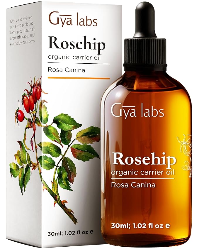 Seabuckthorn Oil for Skin (1.69 fl oz) & Rosehip Oil for Face (1 fl oz) Set - Aromatherapy Grade Essential Oils Set - Gya Labs