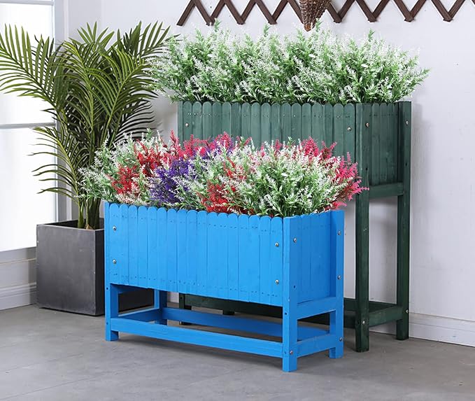 RECUTMS Artificial White Flower for Outdoor,Artificial Plants UV Resistant | 36 Packs Fake Flowers Greenery Faux Plants Outdoor for Decoration Faux Flowers for Outside Planters Hanging Home Garden Decor