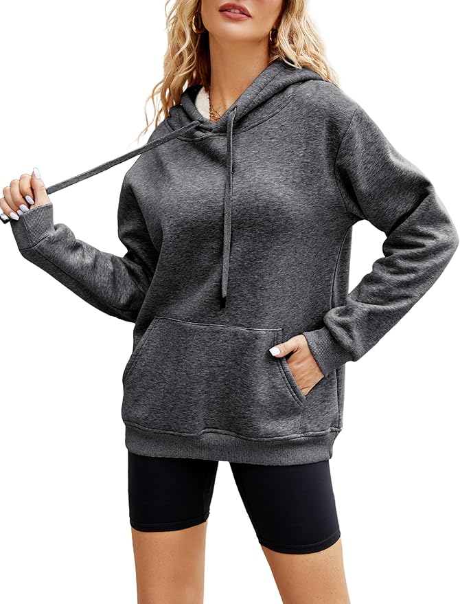 Yeokou Women's Winter Hoodies Pullover Sherpa Fleece Warm Heavyweight Sweatshirt