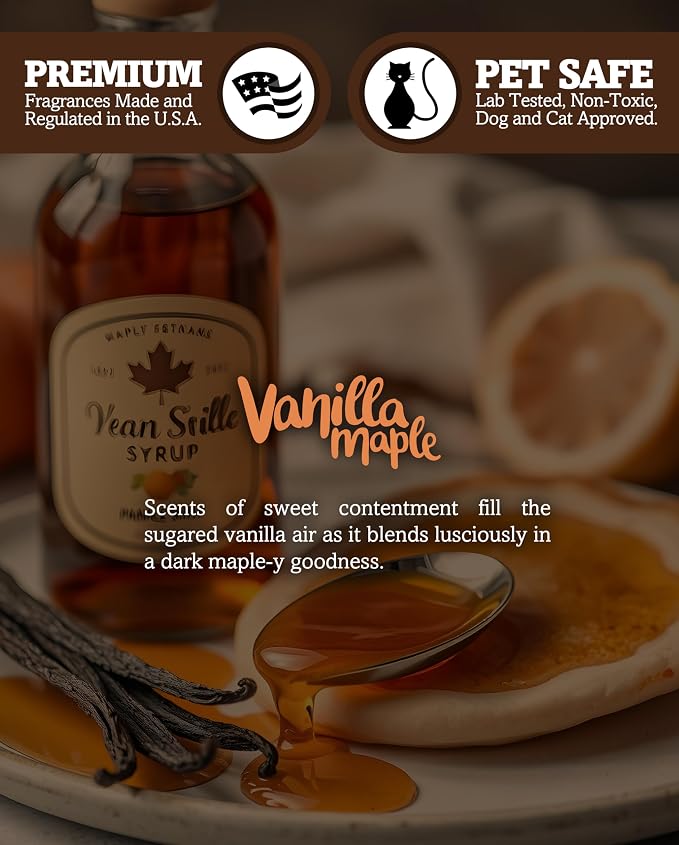 Shortie's Candle Company Vanilla Maple Premium Wax Melts 4 Pack - 12 Oz., Strong & Long Lasting, Non-Toxic - Made with Essential & Natural Oils - Formula 117