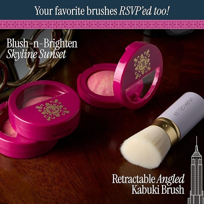 LAURA GELLER NEW YORK Limited-Edition Baked Blush-n-Brighten Marbleized Blush Boxed Set | New Skyline Sunset Pink Shade