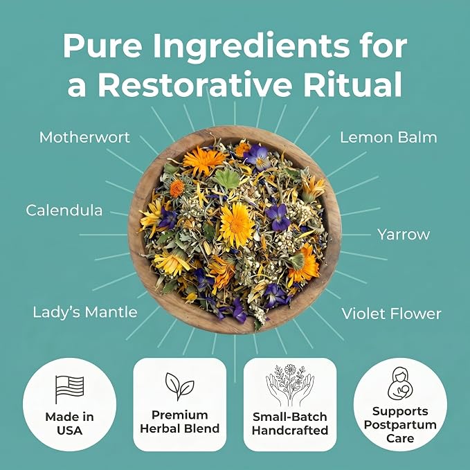 Leaimoon Yoni Steamer for Women, 1.5 oz Vaginal Steam Herbs Blend — V Steam Kit, Herbal Cleanse for Postpartum Care, Regulating and Balancing, Up to 11 Sessions, Made in USA