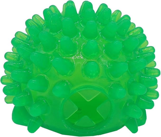 TPR Hedgehog Design Dog Treat Dispenser (Green)