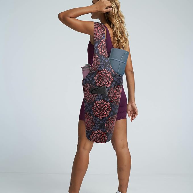 Yoga Mat Bag Yoga Tote Bag with Large Pocket and Zipper Pocket Yoga Mat Bag Carrier Fit Most Size Mats and All You Stuff