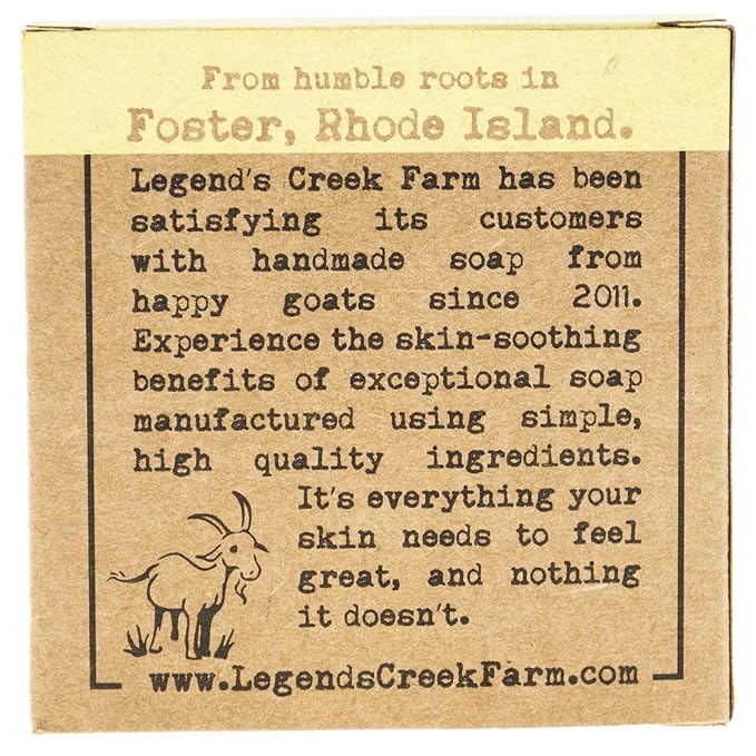 Legend's Creek Farm Goat Milk Soap - Cleansing Moisturizing Bar for Hands and Body - 5 Oz Creamy Lather, Nourishing, Gentle Natural Soap for Sensitive Skin (Madagascar Vanilla, Pack of 1)