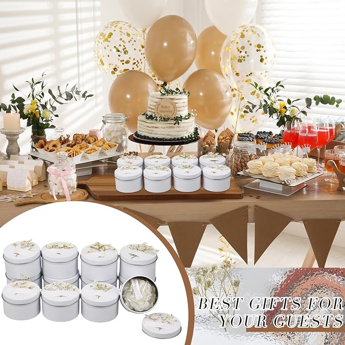Threlaco 12 Pcs Flower Candles Scented Bridesmaid Gift Set Soy Wax Aromatherapy Candles Bulk for Wedding Bridal Shower Home Guests Women Valentines Mothers Day Anniversaries Favor(Mixed Color)