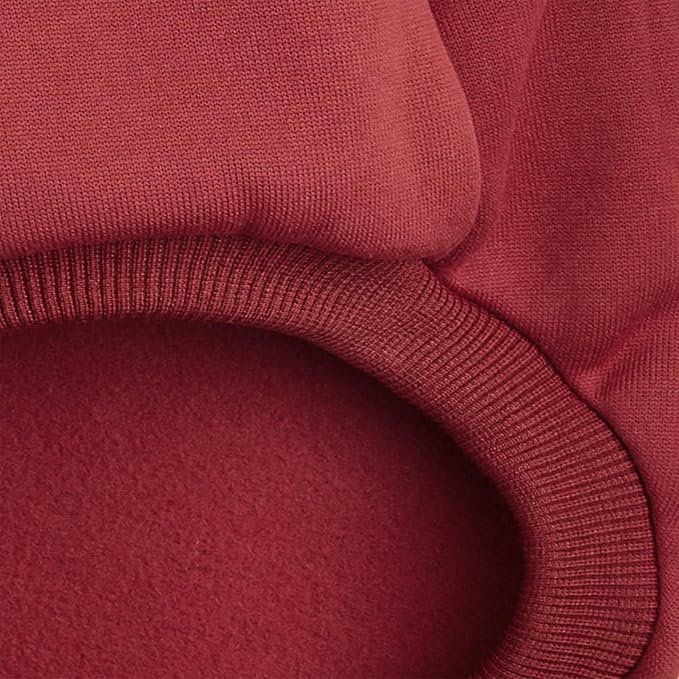 Soft Puppy Sweater for Small Dogs Winter Knit Pullover, Wine XL | Elastic Cuffs Pet Clothes, Holiday Party Matching, Fall Winter Daily Outfit, Soft Breathable Machine Washable Sweatshirt