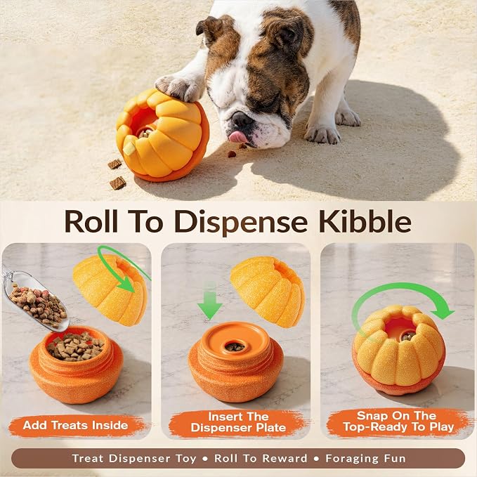 KADTC 2 Pack, 3-in-1 Frozen Treat Dog Toy, Kibble Dispenser Ball, Chew Toy