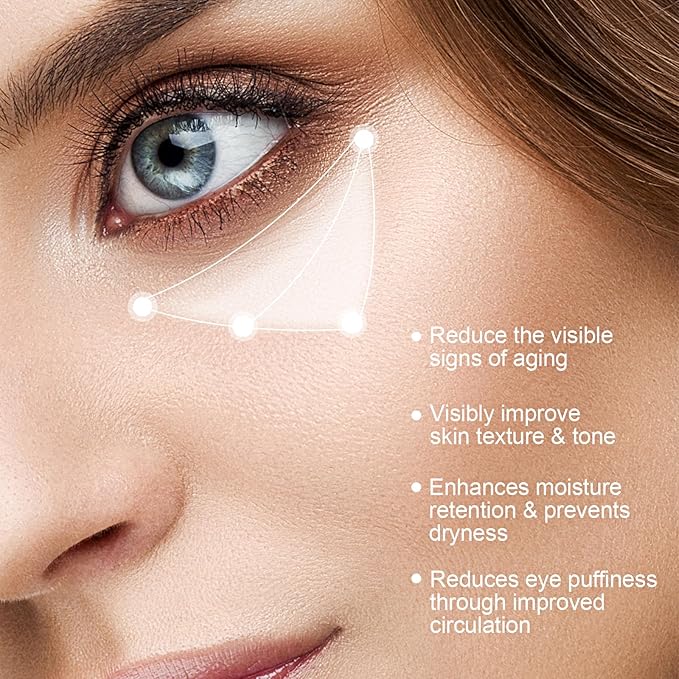 Retinol & Caffeine Eye Balm Stick, Smoothing Under Eye Balm for Dark Circles, Puffiness, Fine Lines and Eye Bags, Gentle Under Eye Cream with Collagen, Niacinamide & Peptides, 0.35oz/10g