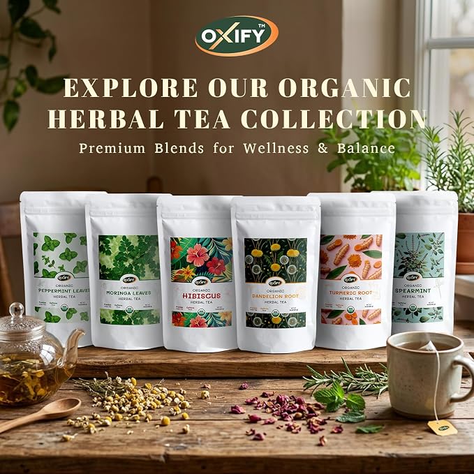 Oxify Organic Blue Pea Flower Herbal Loose Tea- 8 oz (8 oz, Blue Pea Flower)