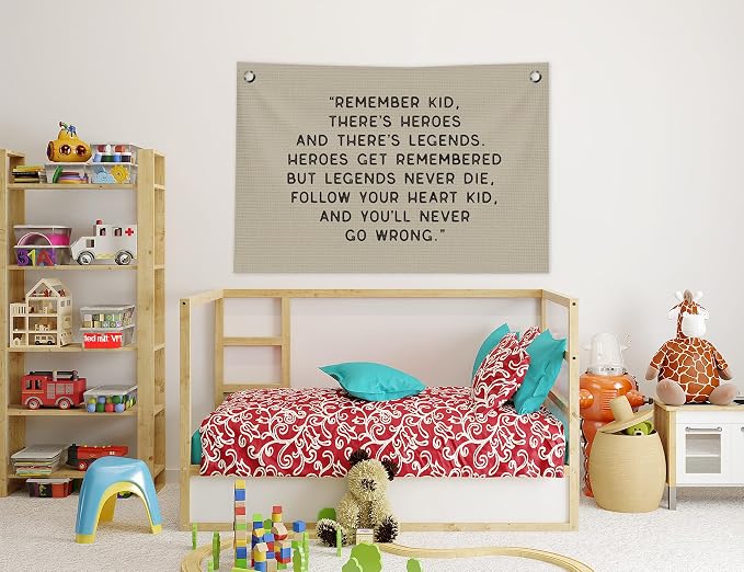 Vintage Baseball Wall Decor for Boys Room, Inspirational Sports Quote Canvas Banner, Retro Baseball Nursery Wall Art & Hanging Flag Pennant for Bedroom, Playroom and Baby Shower Gifts,30x20 Inch
