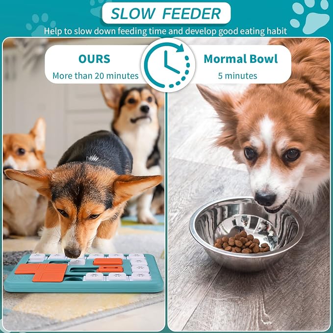 FOXMM Dog Puzzle Toys - Interactive IQ Training & Mental Stimulating Toys | for Large, Medium & Small Dogs
