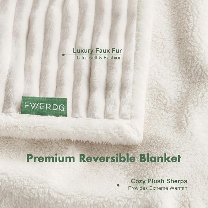 Waterproof Dog Blanket for Couch - Washable Medium Pet Blanket for Furniture Protector, Cozy Fleece Calming Dog Crate Blankets for Indoors & Outdoors, Cream, 40"x50"