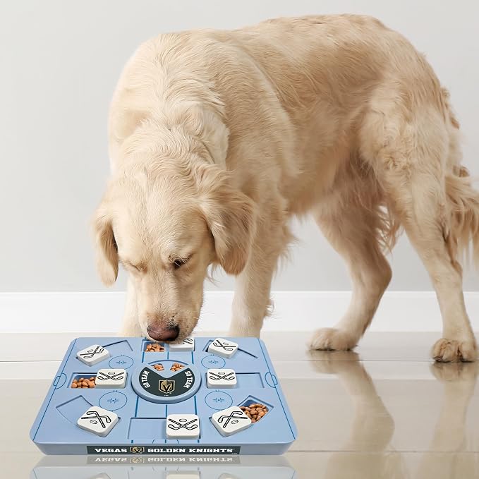 Pets First NHL LAS Vegas Golden Knights Large Puzzle Toy, New Size, Interactive Dog Treat & Slow Feeding Toy