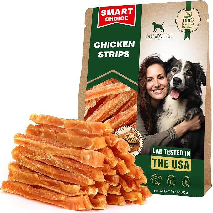 Beloved Pets Dog Chicken Treats Jerky Strips 10.6 oz - Human Grade Meat Sticks - Natural Pet Dried Snacks Rawhide - Free - Long Lasting Chews for Large & Small Dogs