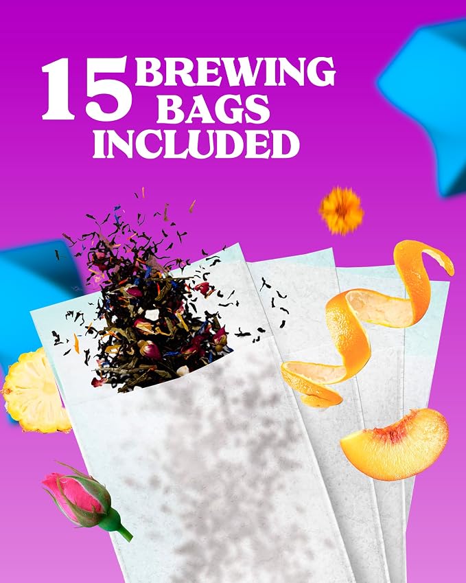 LOVARE Passion Fruit Loose Leaf Tea 80 g - Made in Ukraine - Black Tea, Orange Peel, Rosebuds, Calendula Petals, Safflower Petals, Pineapple, Peach with 15 Paper Filters (Passion Fruit)