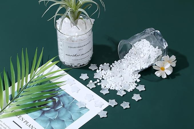 QINJIEJIE 20 PCS Clear Quartz Star Crystals Healing Stones Polished Crystal Cute Mini Pocket Stone Star Shaped Gemstones Set Bulk Wholesale Reiki Energy Balancing Thanksgiving Day Gift for Women