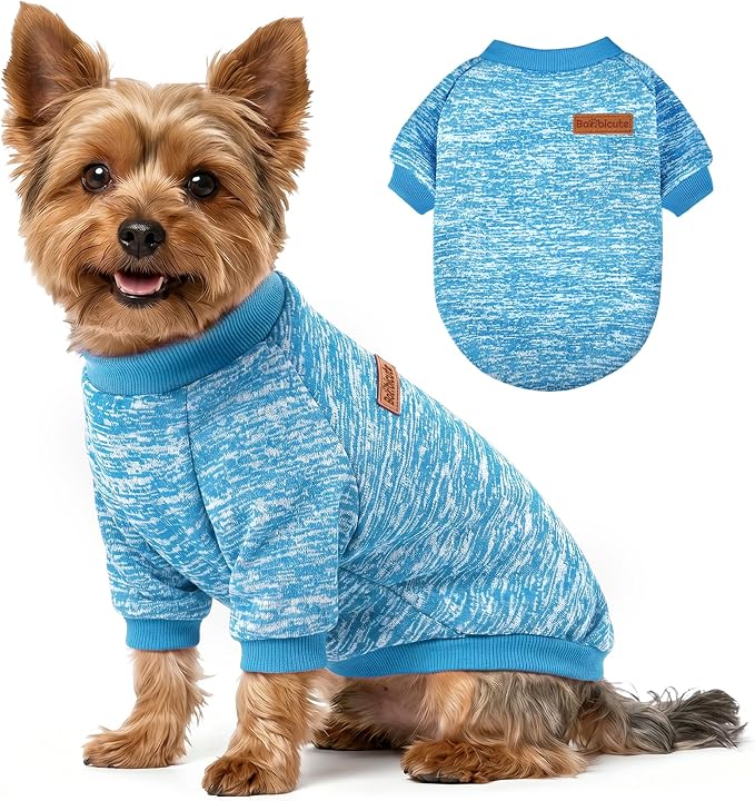 1 Pack Dog Sweaters for Small Dogs Girl Boy Winter Fleece Clothes Warm Soft Dog Sweatshirt Outfit for Dogs Cats Pet Apparel