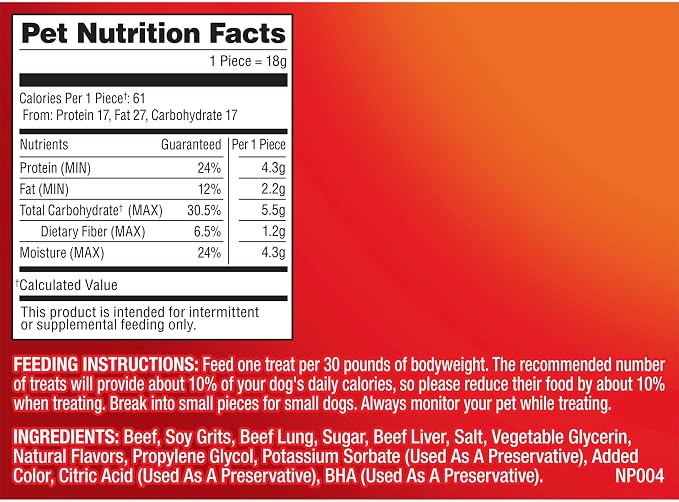 Pup-Peroni Dog Treats, Original Beef Flavor, 38 Ounce, Made with Real Beef (Pack of 4)