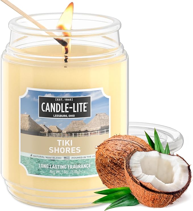 Candle-Lite Everyday Aromatherapy Candle Tiki Shores Scented, 18 oz