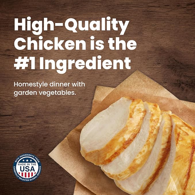 Blue Buffalo Chicken Dinner with Garden Vegetables Homestyle Recipe Healthy Weight Adult Wet Dog Food, 12.5 oz., Case of 12 | Healthy Weight Formula, Beef Dinner with Garden Vegetables, No Chicken By-Product, Corn, Wheat, or Soy