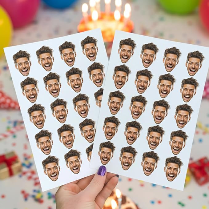 Party Pack - Custom Temporary Tattoos with Your Face | Funny Personalized Face Tattoos for Parties, Weddings & Events | Unique Fake Tattoos with Photo | Made in USA