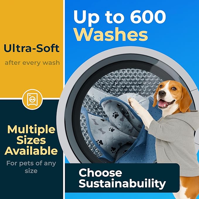 Washable Pee Pads for Dogs - Waterproof Reusable Puppy Pads with Anti-Slip Backing, Pet Training Pad for Puppy Playpen, Crate, Whelping Box, Potty Training (Pack of 48 - 30x34)