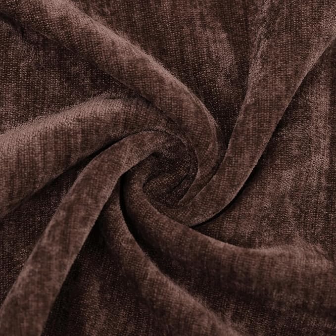 decorUhome Soft Chenille Reddish Brown Throw Pillow Covers 12X20 Set of 2 | Decorative Fall Couch Pillow Covers Solid Dyed Accent Modern Farmhouse Neutral Rectangle Pillow Cases for Sofa