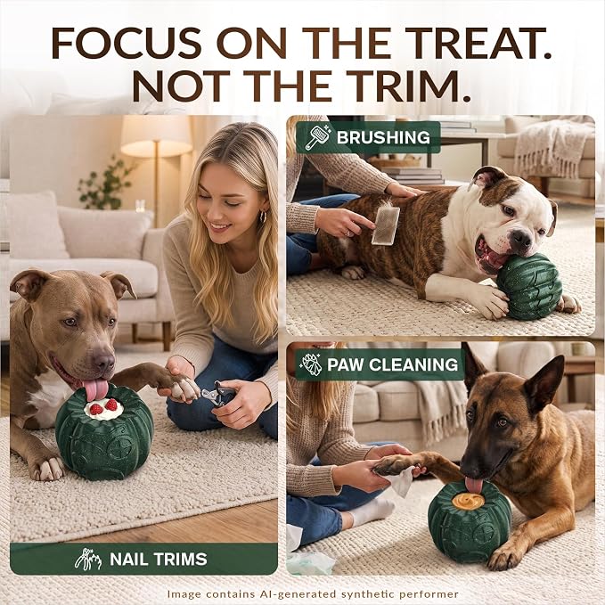 KADTC L, 3-in-1, Freeze Treat Dog Toy & Kibble Dispenser & Chew & Lick Ball