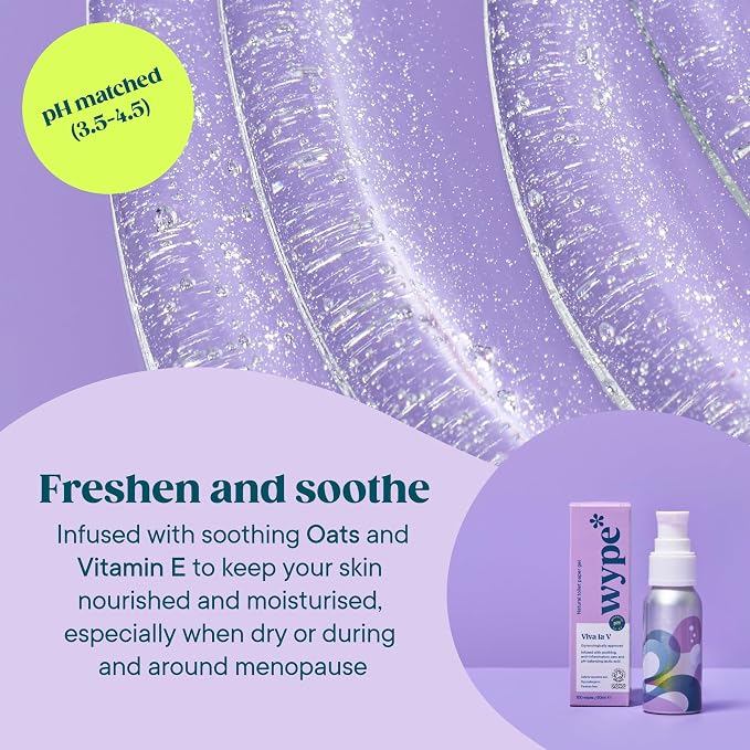 Wype | Viva La V | Toilet Paper Gel | Flushable Feminine Wipes Alternative | Feminine pH Balanced, Rose & Geranium Scented | Equivalent To 100 Wipes | 1.6 fl oz