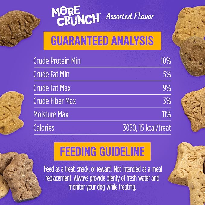 Blue Dog Bakery, More Crunch Assorted Biscuit, Small Dog Treats 5lb Box | Crunchy Oven-Baked Dog Treat Biscuits Bacon Chicken Cheese Peanut Butter, Made with Premium Wholesome Ingredients in the USA