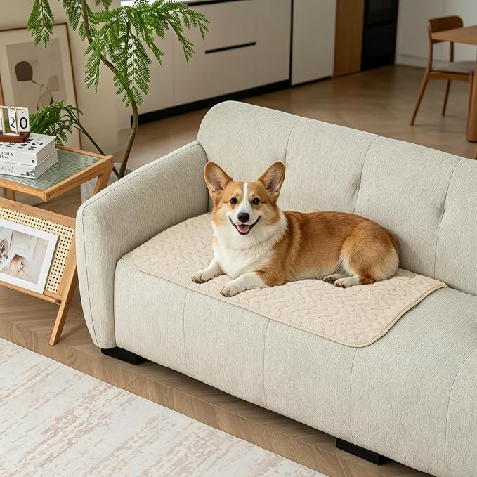 Ameritex Waterproof Dog Blanket Reversible, Leakproof Pet Blanket for Large Dogs, Soft Furniture Sofa Couch Cover Protector Washable, Fleece Cat Throw Bed, Reversible Washable Soft Plush