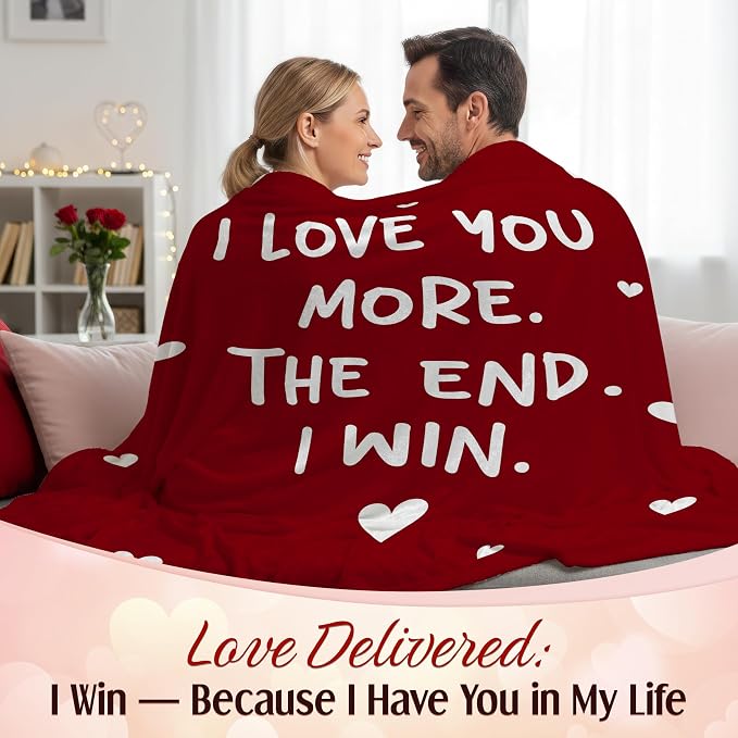 WRAPIX Anniversary Wedding Gifts for Him Her - Throw Blanket 60x80 in | Birthday Gifts for Couple Wife Husband Girlfriend Boyfriend, Fleece Throw for Couch Bed, Machine Washable, Warm, Lightweight