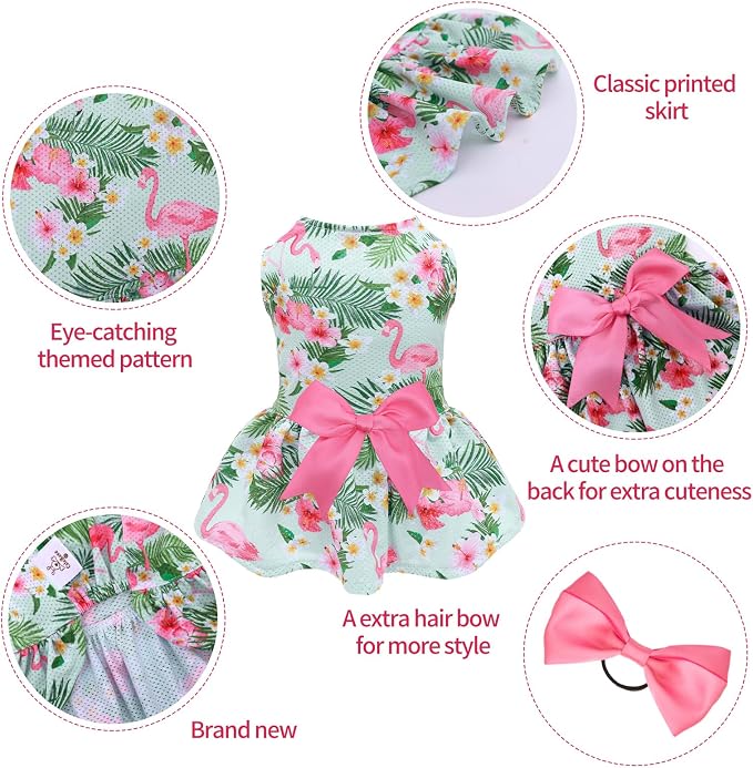 CuteBone Dog Mesh Dress Puppy Sundress Pet Outfit Summer Fashion for Small Dogs Girl Cat Clothes