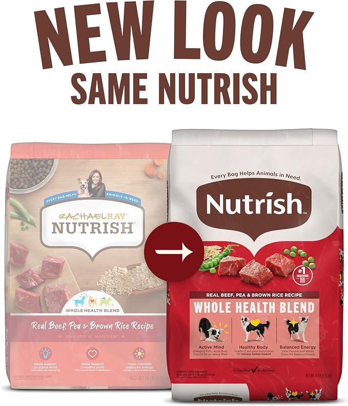 Nutrish Dry Dog Food, Beef, Pea & Brown Rice, 28 lb. Bag (Rachael Ray)