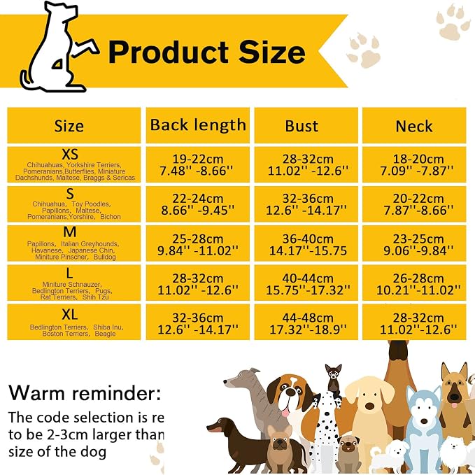 SATINIOR 6 Pcs Dog Clothes Printed Doggie Shirts Puppy T-Shirts Cute Pet Cotton Clothes Doggie Shirt for Small Medium Dog Apparel Summer Christmas(L)