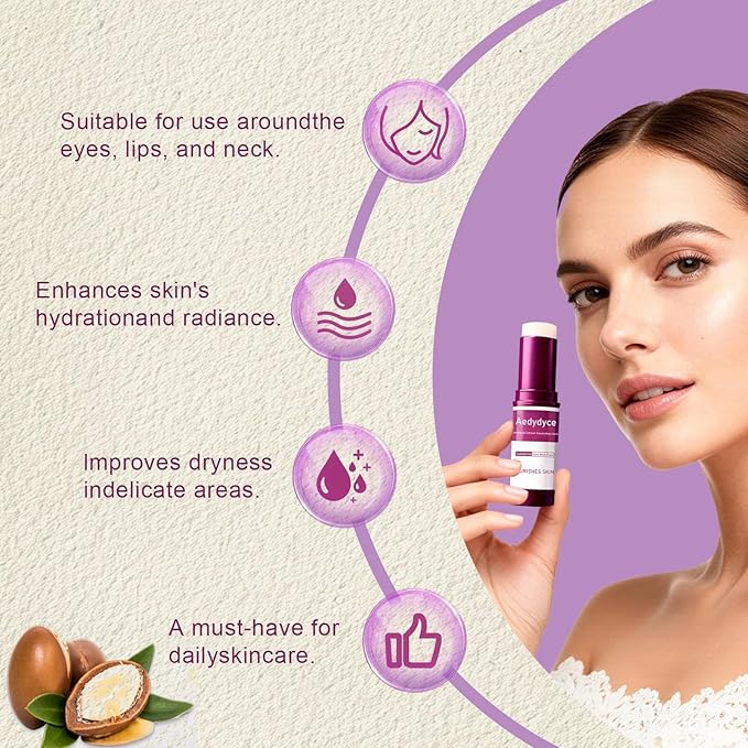 Calcium Volume Multi Balm Stick with Collagen & Natural Oils, Calcium Enriched Anti-Aging Cream to Firm Skin, Improve Elasticity & Hydration, Multi-Purpose Balm for Face, Eyes & Neck (9g)