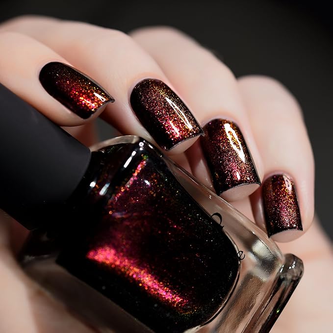 ILNP Lights Out - Rich Black Shimmer Nail Polish