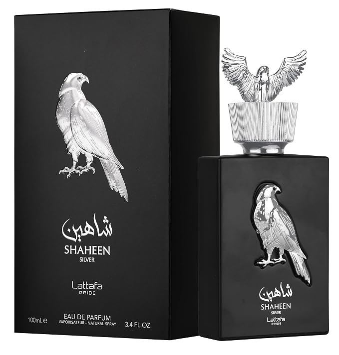 Lattafa Perfumes Shaheen Silver for Unisex Eau de Parfum Spray, 3.4 Ounce