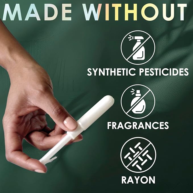 L. Cotton Tampons Regular Absorbency, Contains an Organic Cotton Core, Made Without Synthetic Pesticides, or Fragrances, 84 Count