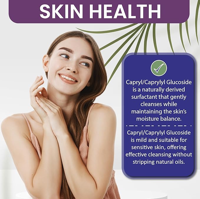 Dr Joe Lab Capryl Glucoside Liquid Surfactant - Caprylyl Natural, Plant Derived - DIY Skin Care - Shower Gels, Foaming, Body Soap, Shampoos Baby Products Face Cleansers - COCOJOJO (16 oz)