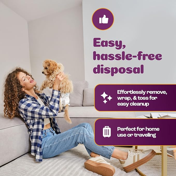 Inspire Pet Care Dog Diapers Female Dogs | Bulk Value Doggie Incontinence | For Heat, Pee or Period and Housebreaking