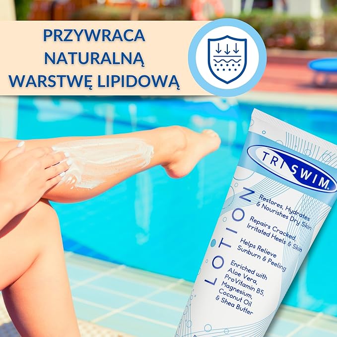 TRISWIM Swim Lotion 8.5oz | Neutralizes Chlorine, Bromine & Saltwater Odors | Hydrates & Soothes Dry Skin | Enriched with Aloe, Shea Butter & Coconut Oil | Zen Grapefruit Scent