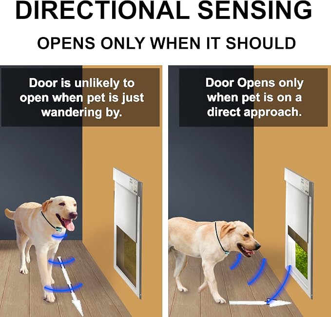 Genuine Power Pet WiFi Automatic Pet Door, Large, Wall Mount, Factory Refurbished, Certified, Full Warranty, Pet Operated, App Control, Unlimited 24/7 Exit & Entry Timers, Auto Dead-Bolt Security USA