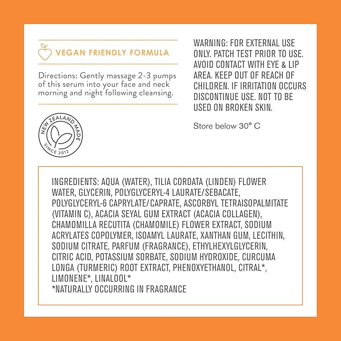 By Nature Vitamin C + Collagen Face Serum - Restore and Energize Tired Skin with Vitamin C, Plumping Collagen, Plus Texture Enhancing Turmeric - Premium Skin Care Serum for Face - 3fl. oz.