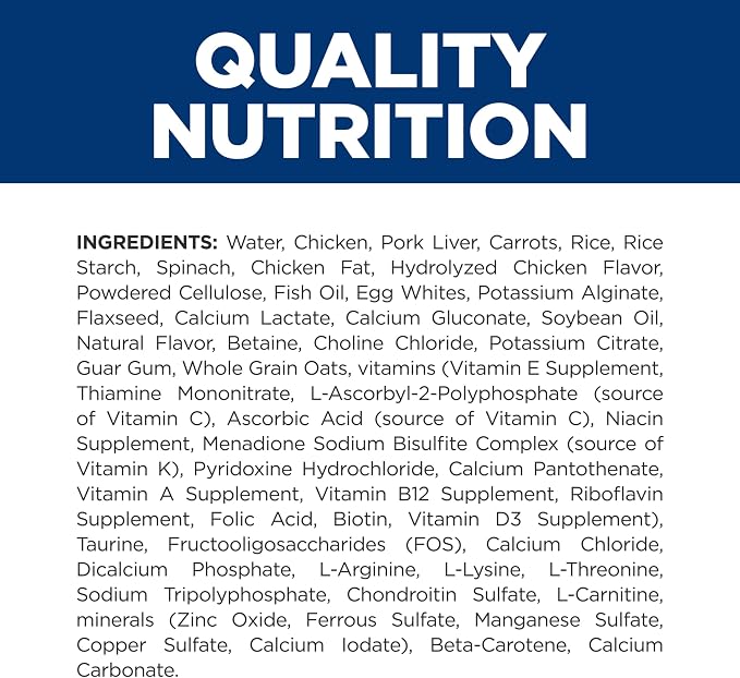 Hill's Prescription Diet k/d Kidney Care + j/d Mobility Care Wet Cat Food | #1 Veterinarian Recommended, Chicken & Vegetable Stew, 2.9 oz. Cans, 24-Pack