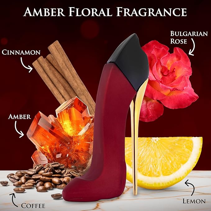 Bad Girl Velvet for Women Eau De Parfum 3.4 fl Oz- Sweet, Warm & Powdery Tone - Combination of Tonka Bean, Vanilla & Praline - Free of Paraben, Vegan & Cruelty-Free - Elegant 100ml bottle (Pack of 2)