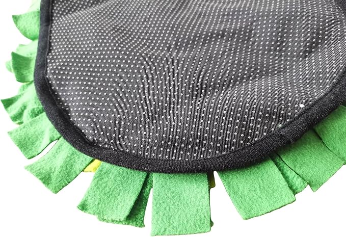 Ferret Cats Snuffle Mat Fleece Foraging Mats Interactive Feeding Toy Small Animal Rabbit Guinea Pig Rat Hamster Anti Slip Treat Dispenser Slow Feeder (Avocado)