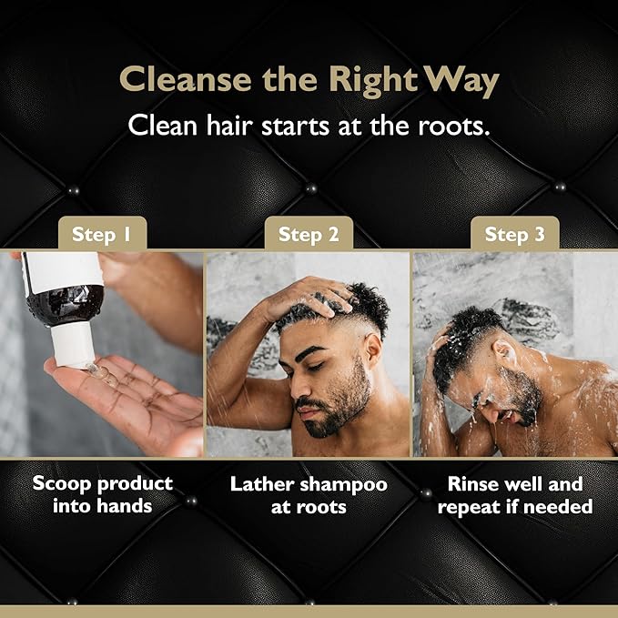 DandyMen Tea Tree Clarifying Shampoo | Deep Cleanse and Scalp Health with Aloe Vera & Tea Tree Oil | 11.83 oz (Saffron Ember)