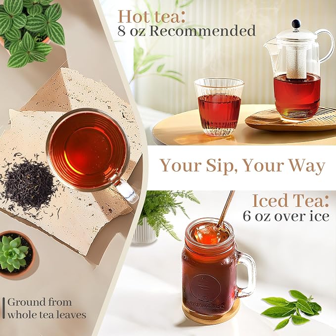 Johou Earl Grey Tea Specially Ground Taiwan Tea Full-Flavor Pods, Compatible with All K-Cup Brewers & Keurig 2.0, 24 pods